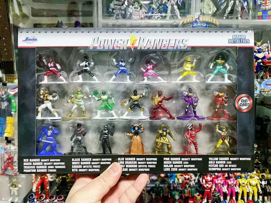 New American Dinosaur Squad Doll Superpower Squad Jada Toys Power Rangers Alloy Minifigures Children'S Gift Box Collection