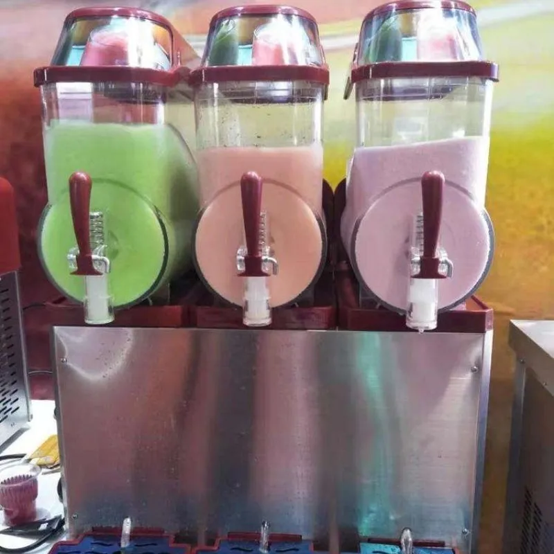 1/2/3 Tanks Commercial Ice-Cool Juice Smoothie Slush Maker Frozen Beverage Cold Drink Dispenser Vending Machine For Business