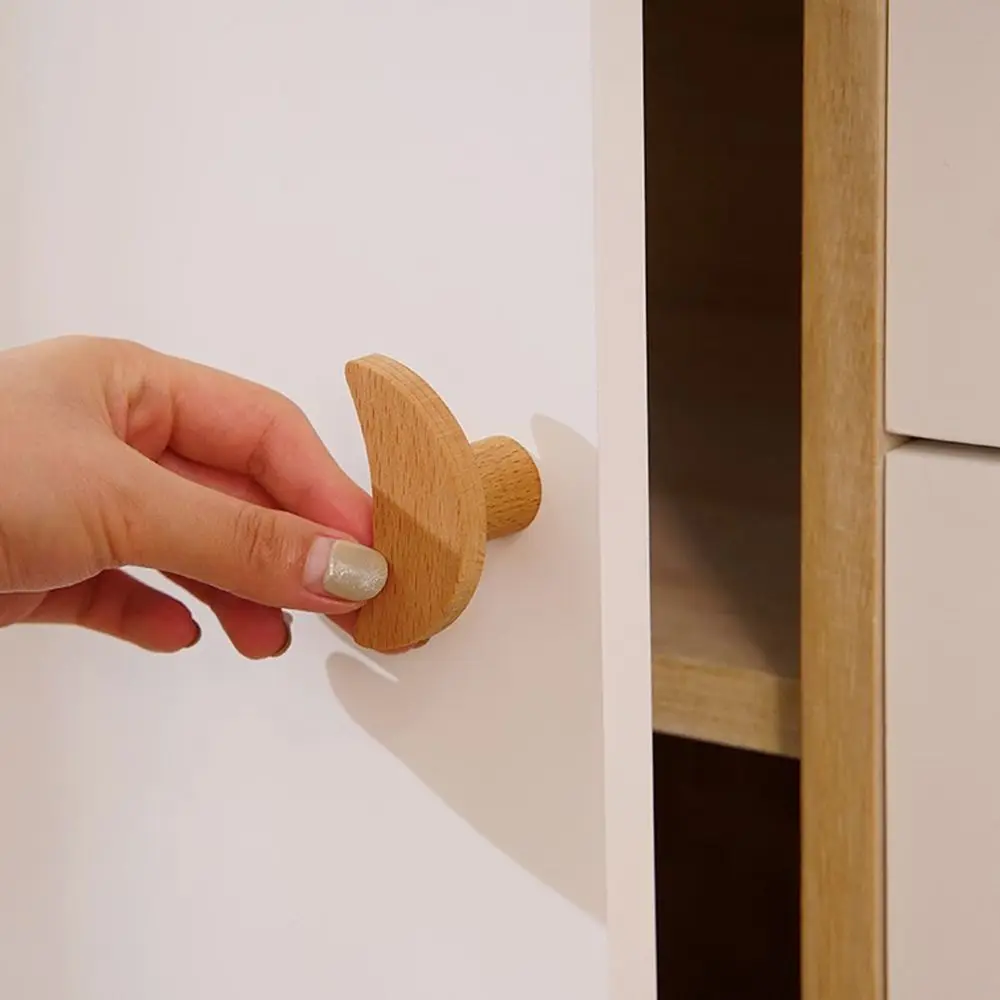 Room Decor Nordic Cupboard Wardrobe Pulls Stars Simple Wooden Door Handles Clouds Wardrobe Knob Household