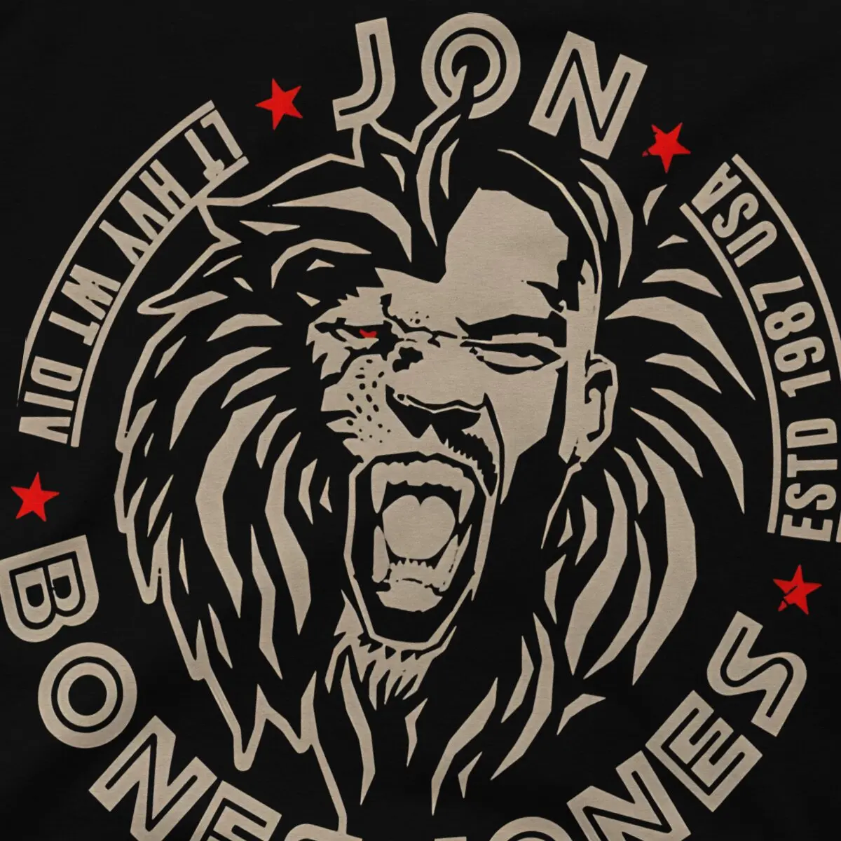 Jon Jones Man TShirt Lion Face Fashion T Shirt Original Sweatshirts New Trend