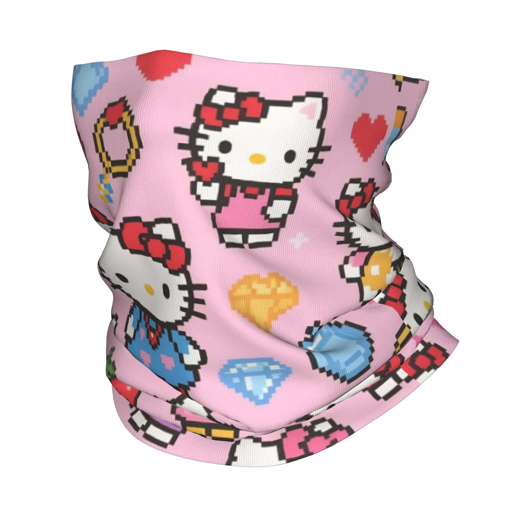 لطيف مرحبا كيتي باندانا الرقبة الجراب المطبوعة أقنعة وشاح سحري متعدد الوظائف الدراجات الصيد للجنسين الكبار يندبروف #1