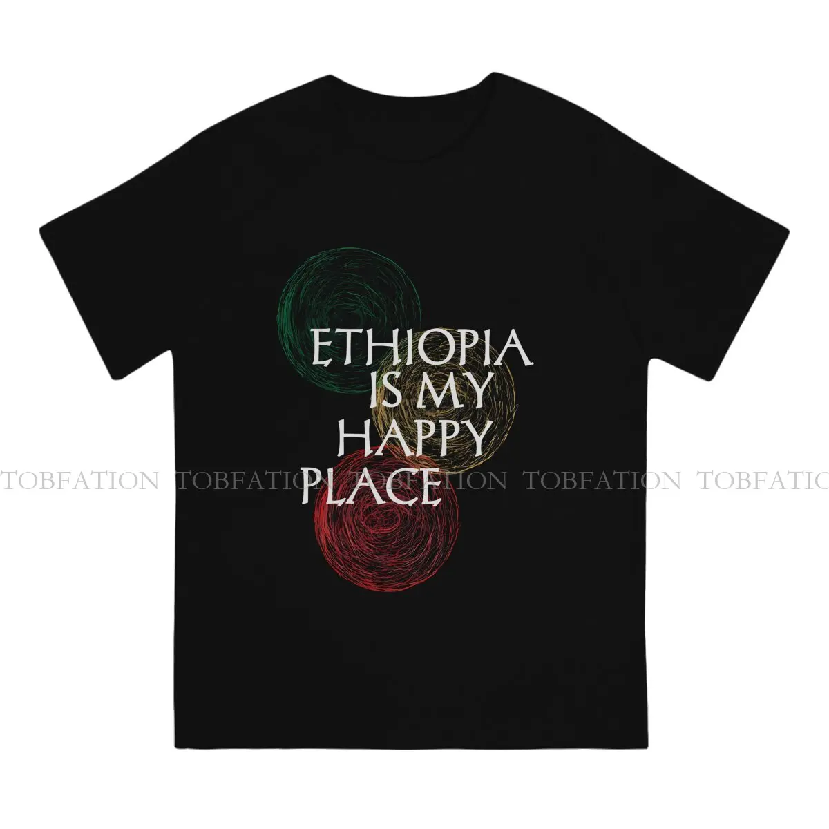 My Happy Place Hip Hop TShirt Ethiopia Style Tops Leisure T Shirt Male