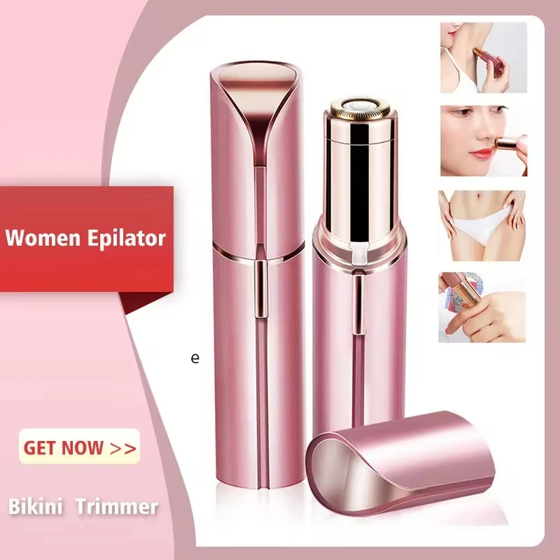 Épilateur électrique portable en forme de rouge à lèvres pour femmes, tondeuse à sourcils, indolore, efficace, épilation du visage, petit rasoir