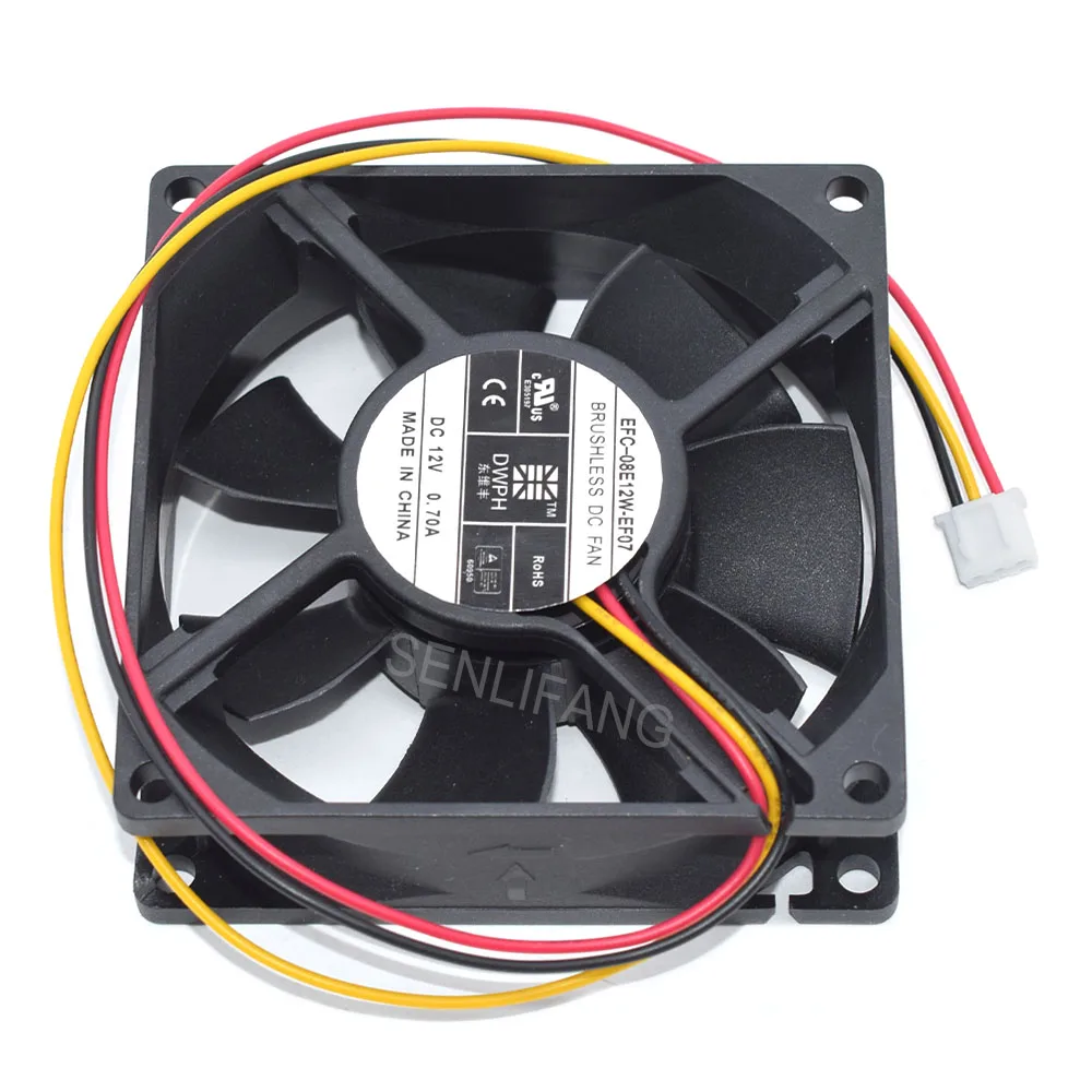 3Pin EFC-08E12W-EF07 Server Cooling Fan DC12V 0.70A