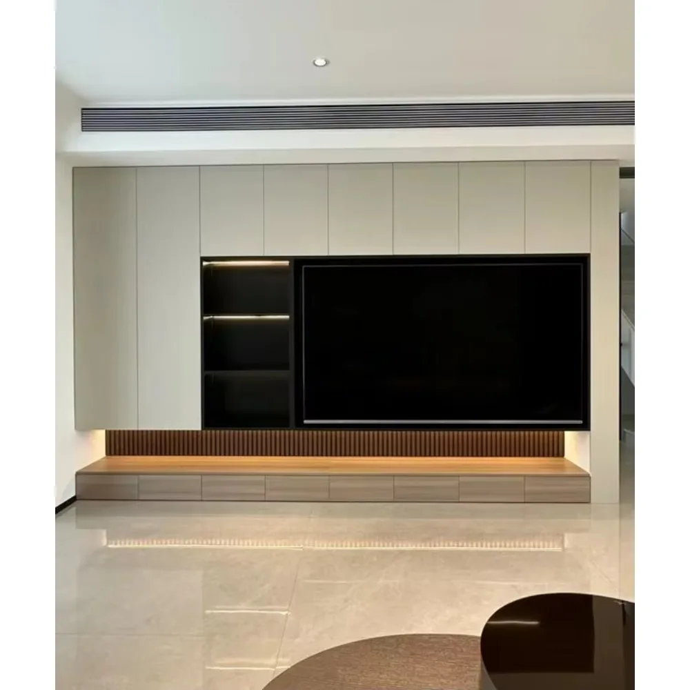 Living Room Bedroom Decoration Tv Cabinet Wall Customized TV Cabinet Unit Wall Panel Combination Modern Design Tv Background