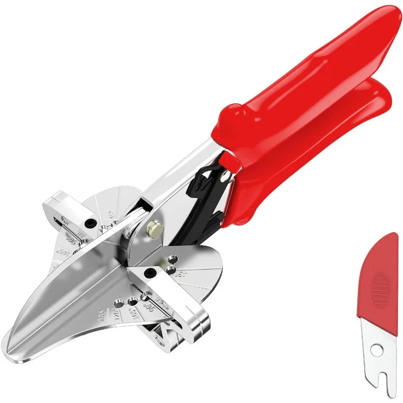 Ratchet Miter Shears for Angular Cutting Molding Crafting, Shoe Molding & Quarter Round Cutting Tool Miter Cutter,