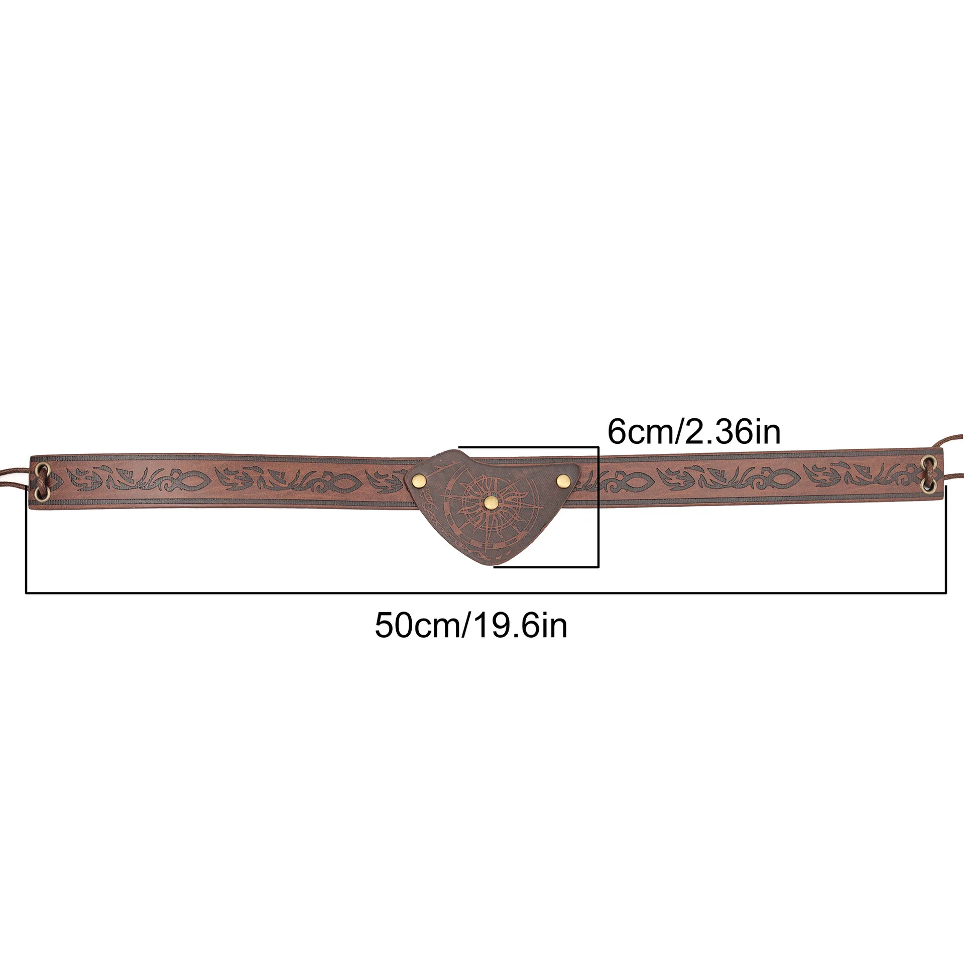 Funny Medieval Retro Viking Faux Leather Embossed Pirate Eye Patch Renaissance Eye Patch Adult Cosplay Prop