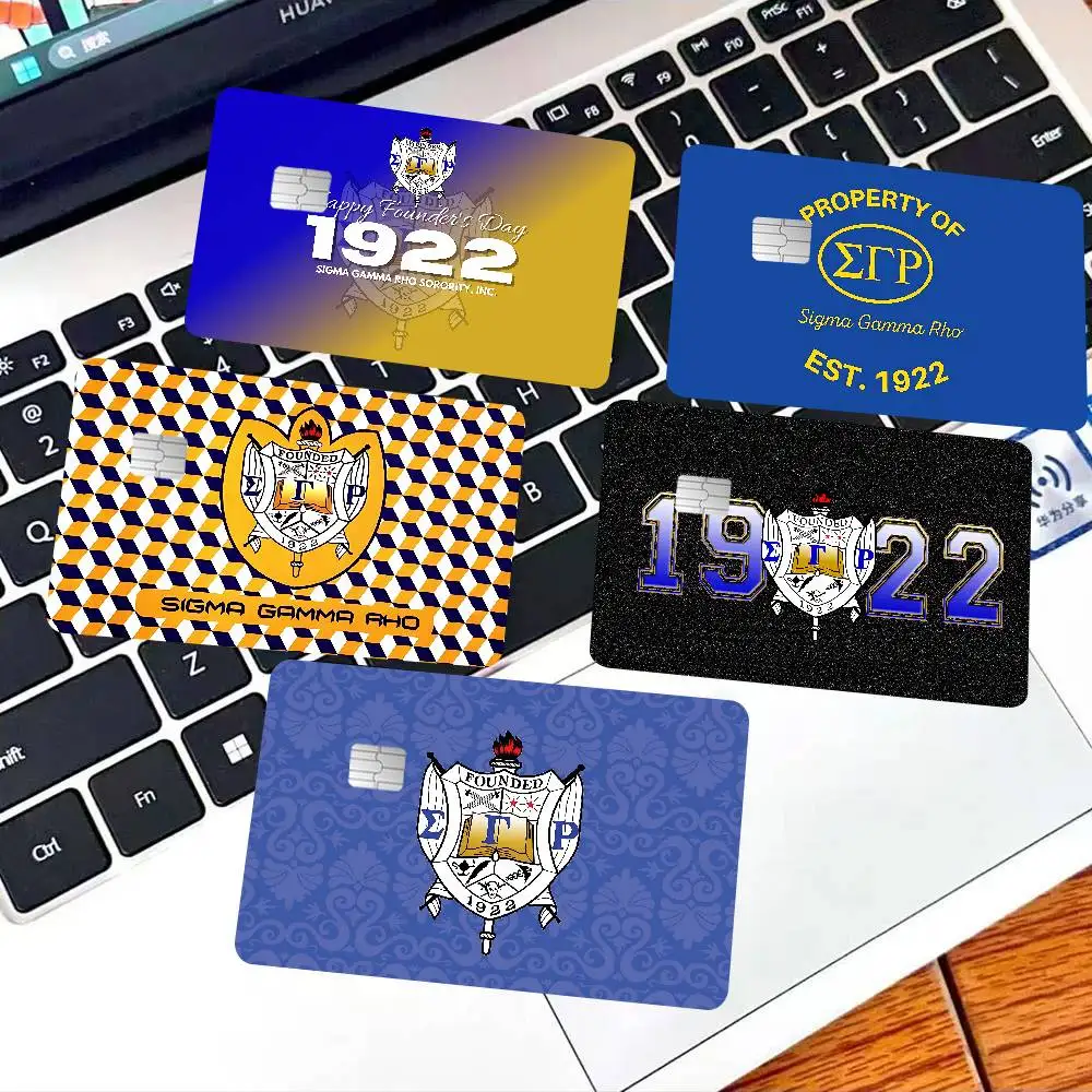 Sigma Gamma Rho LOGO Game Film Cover Sticker Case for Small Chip Credit Debit Card Front Side
