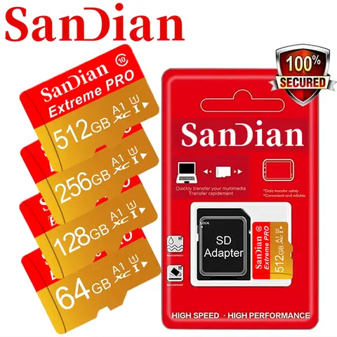 Elite SD Cards 64GB 128GB 32GB TF Cards Memory Card Micro TF SD Card V60 for Body Camera/PC/Desktop/Smart TV/Gaming Console