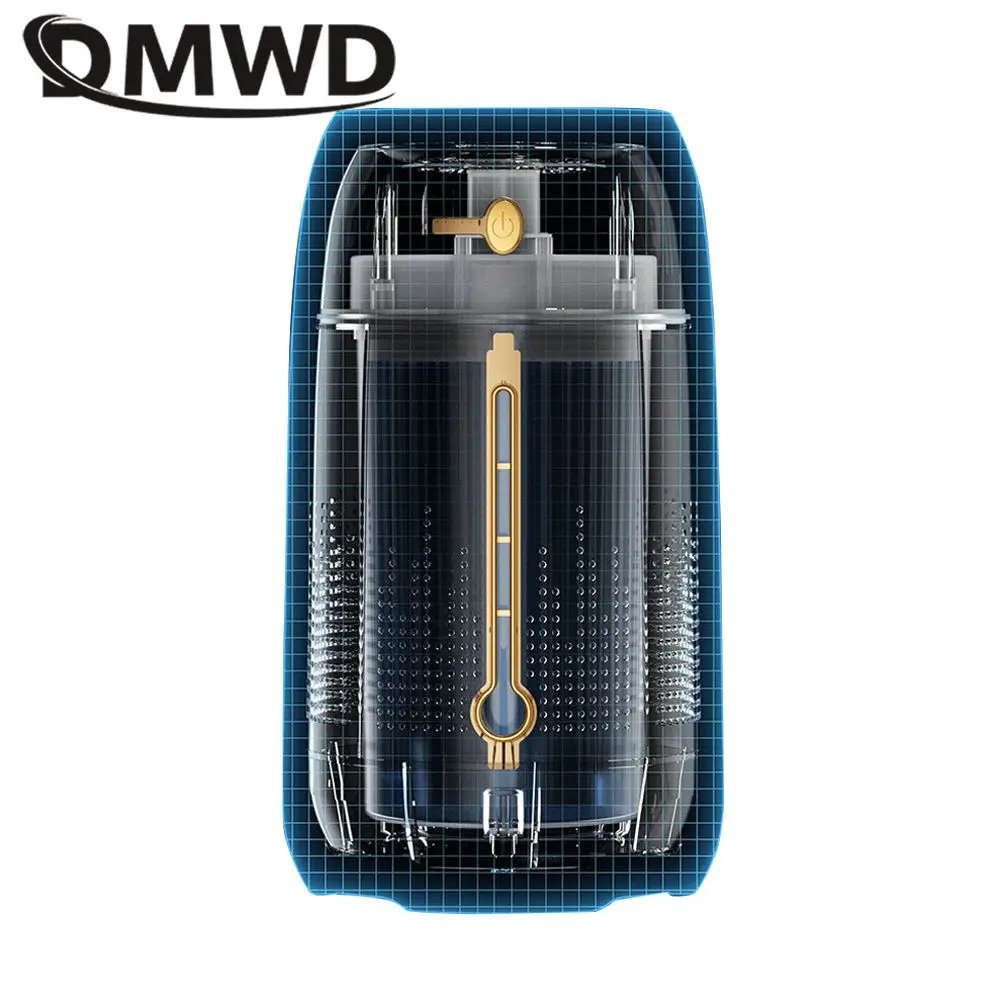 DMWD Household Humidifier Portable Air Purifier 1.2L Nano Sprayer Desktop Fogger Aroma Oil Diffuser Rechargeable Night Light