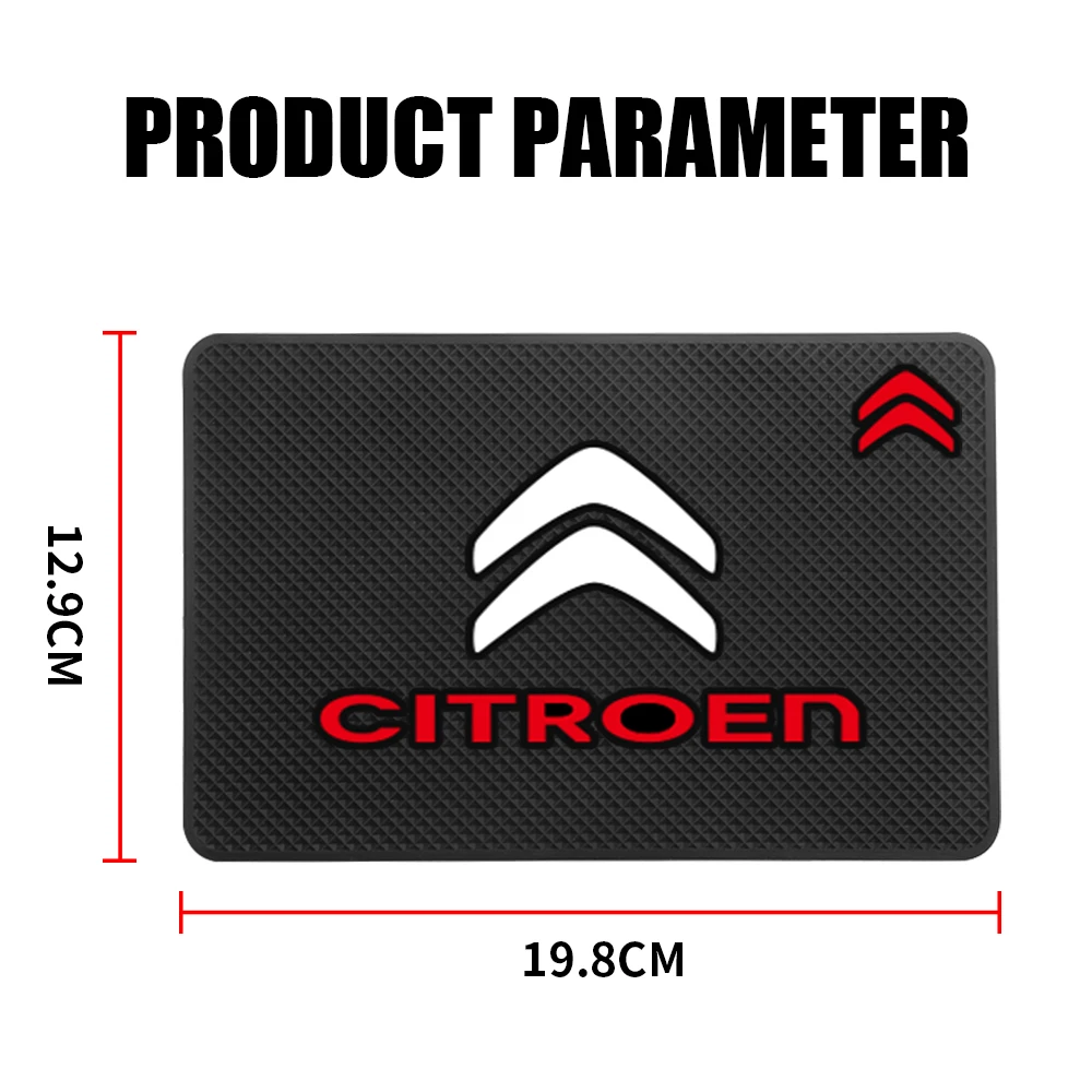 1PCS Car Dashboard Silicone Non Slip Mat Phone Holder Anti-skid Pad Car Accessories For Citroen C1 C3 C4 Berlingo C6 C8 Hub Cap