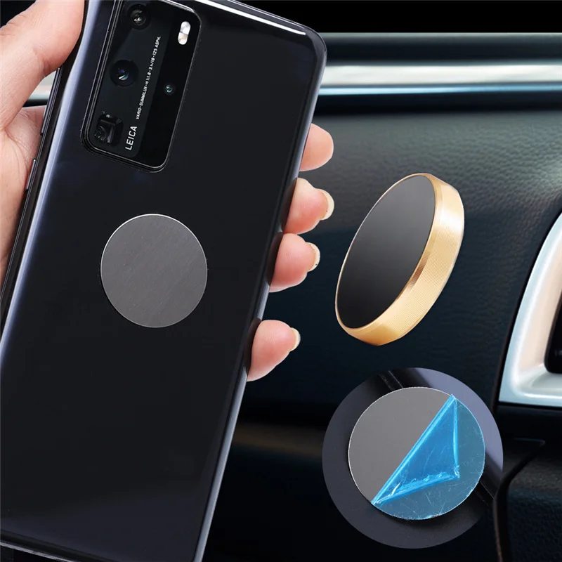 Thin Metal Plate Disk For Magnetic Car Phone Holder Iron Sheet Sticker Disk For Magnet Tablet Desk Phone Car Stand Mount Round image 4