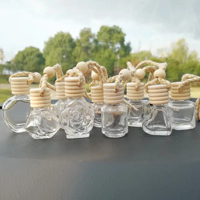 100pcs Car Perfume Bottle for Essential Oils Air Freshener Auto Hanging Ornament Car-styling Perfume Pendant Car Accessories