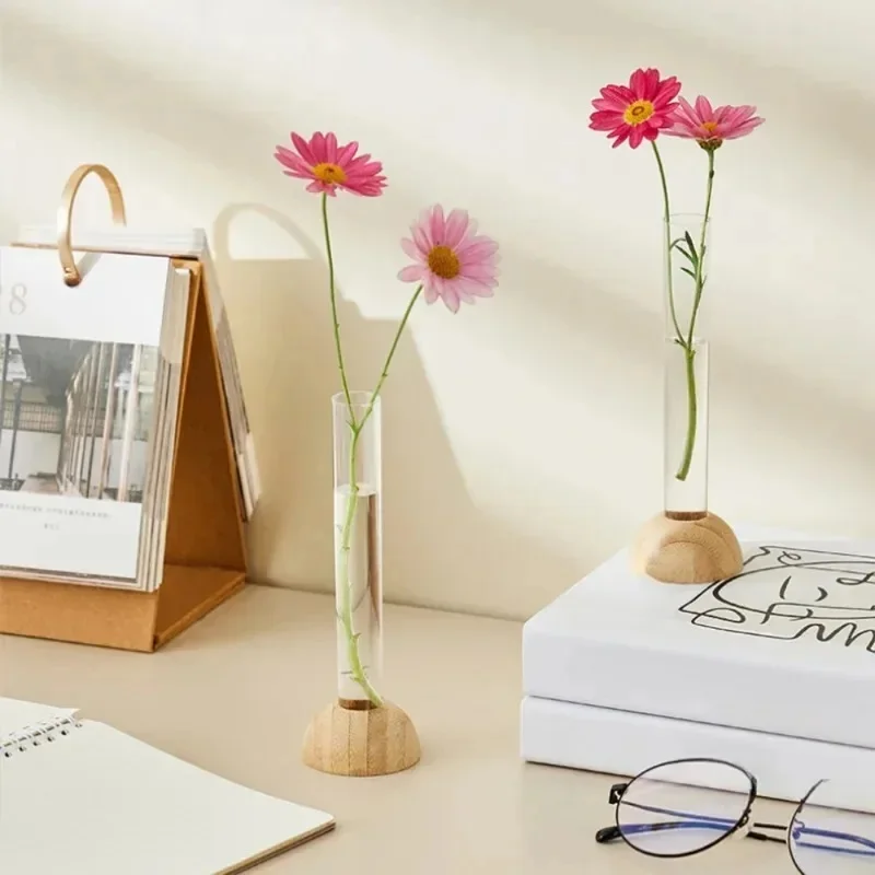Nordic Minimalist Creative Artistic Dual-Color Test Tube Vase - A Trendy, Elegant, and Unique Floral Arrangement Decor for Livin
