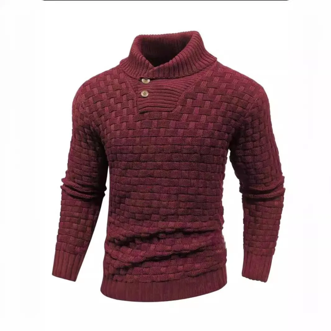 Pullover Round Neck Sweater Straight Fit Minimalist Long Sleeve Heavyweight Heat Set Finish Casual Spring Autumn for Men view 5