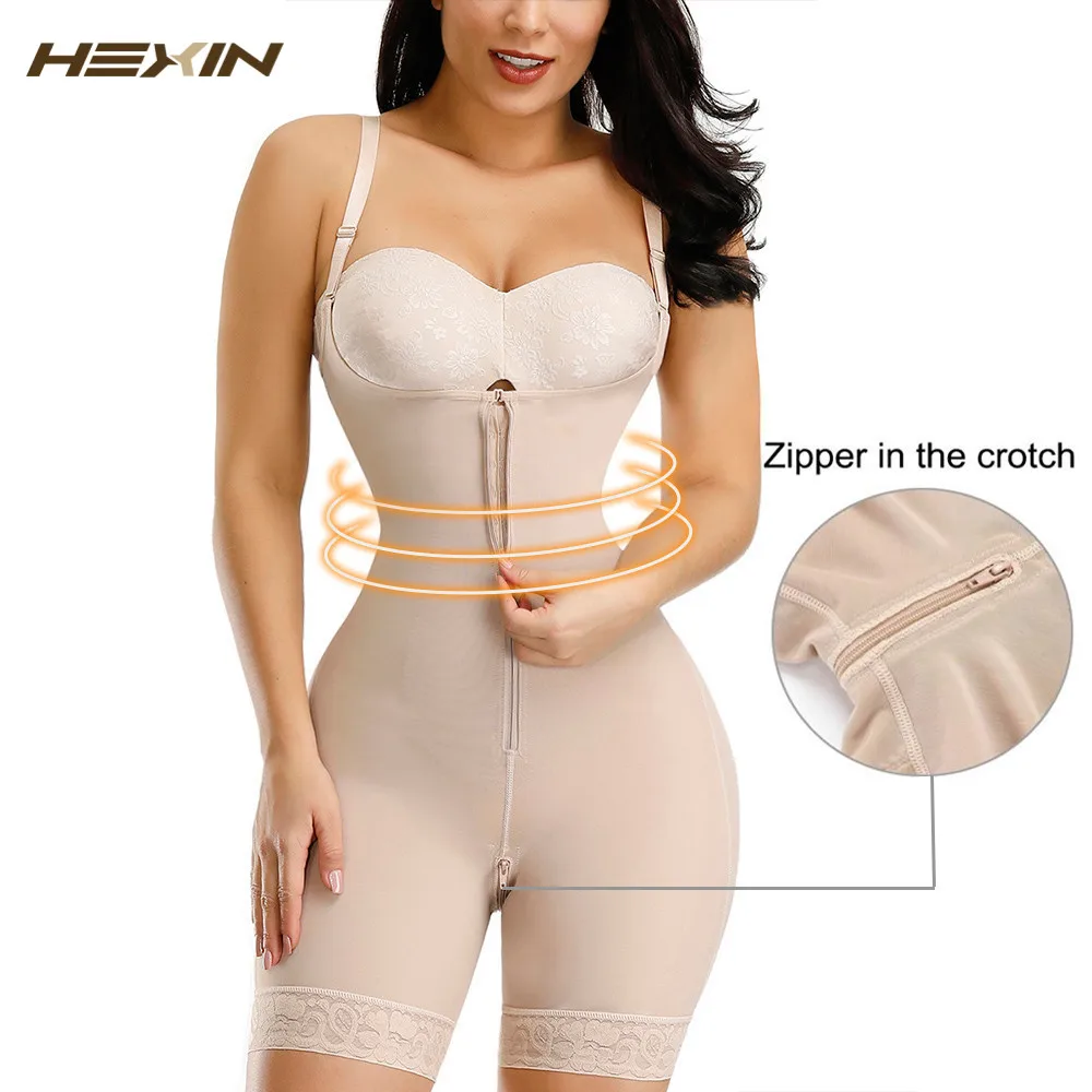 

Fajas Colombianas Detachable Straps Full Body Shaper Tummy Slimming Postpartum Stage 3 Girdle Push Up Butt Lifter Shapewear