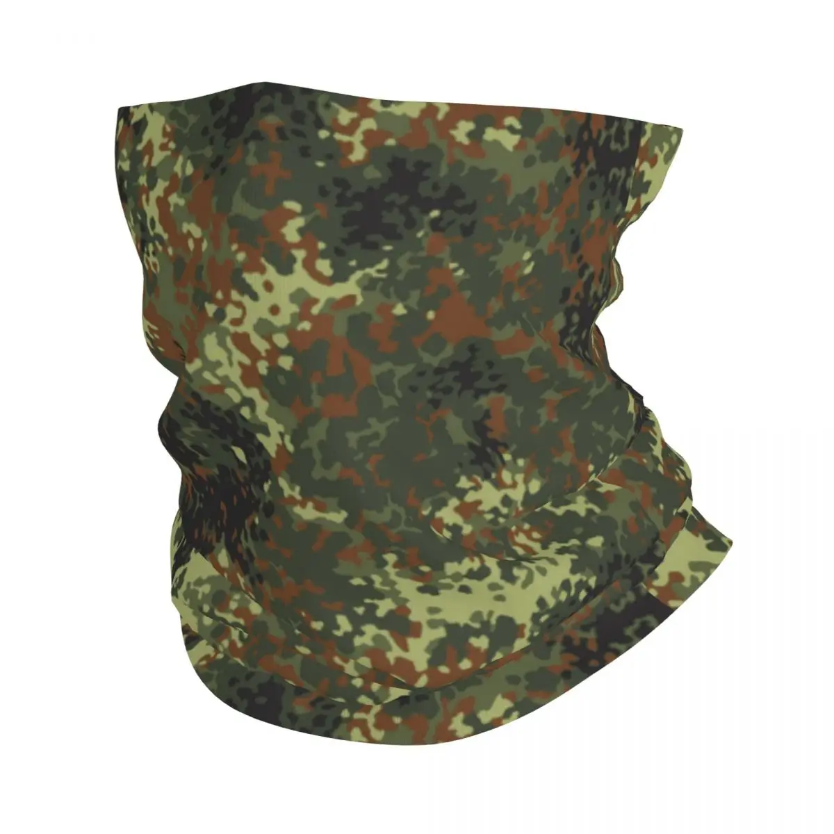 Custom Flecktarn Camo Bandana Neck Gaiter Windproof Face Scarf Cover Men Women Woodland Camouflage Headwear Tube Balaclava