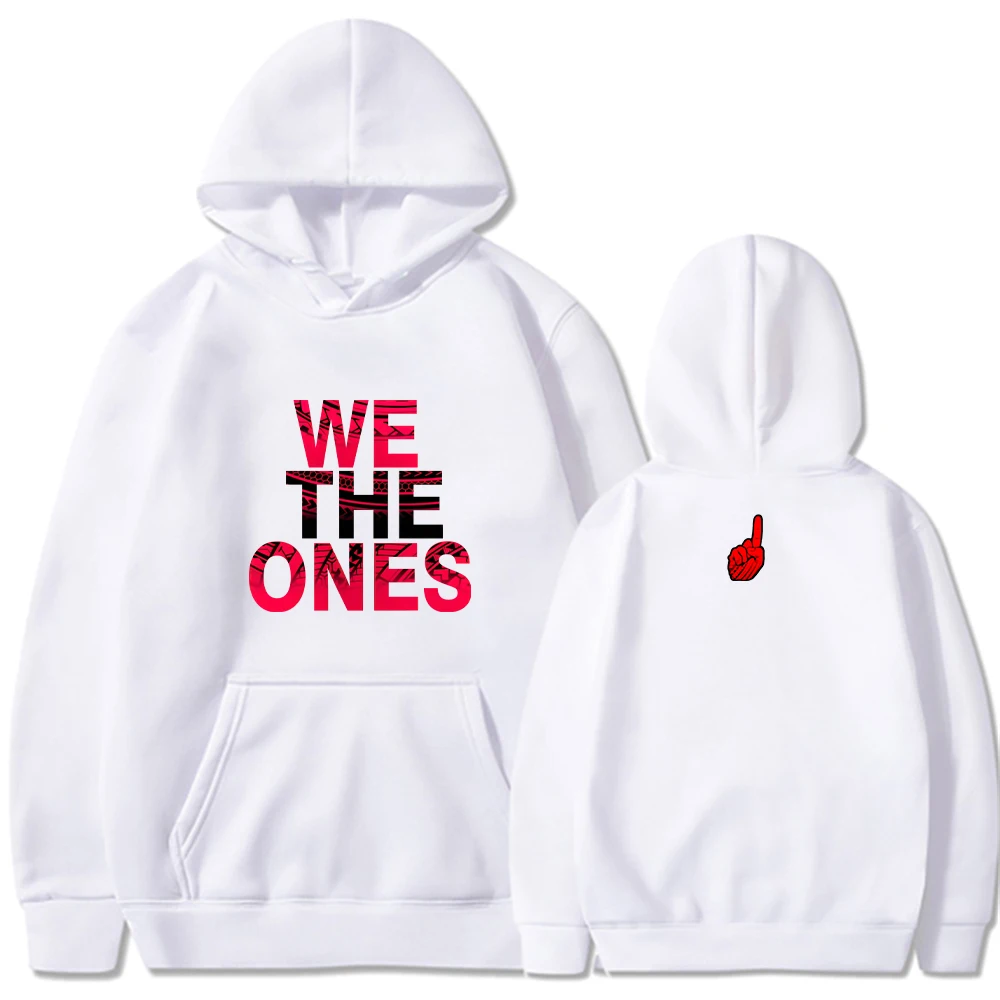 White The Bloodline We The Ones Hoodie Casual Hoodies Sweatshirts Men's Top Solid Color Hoodies Sweatshirt Male