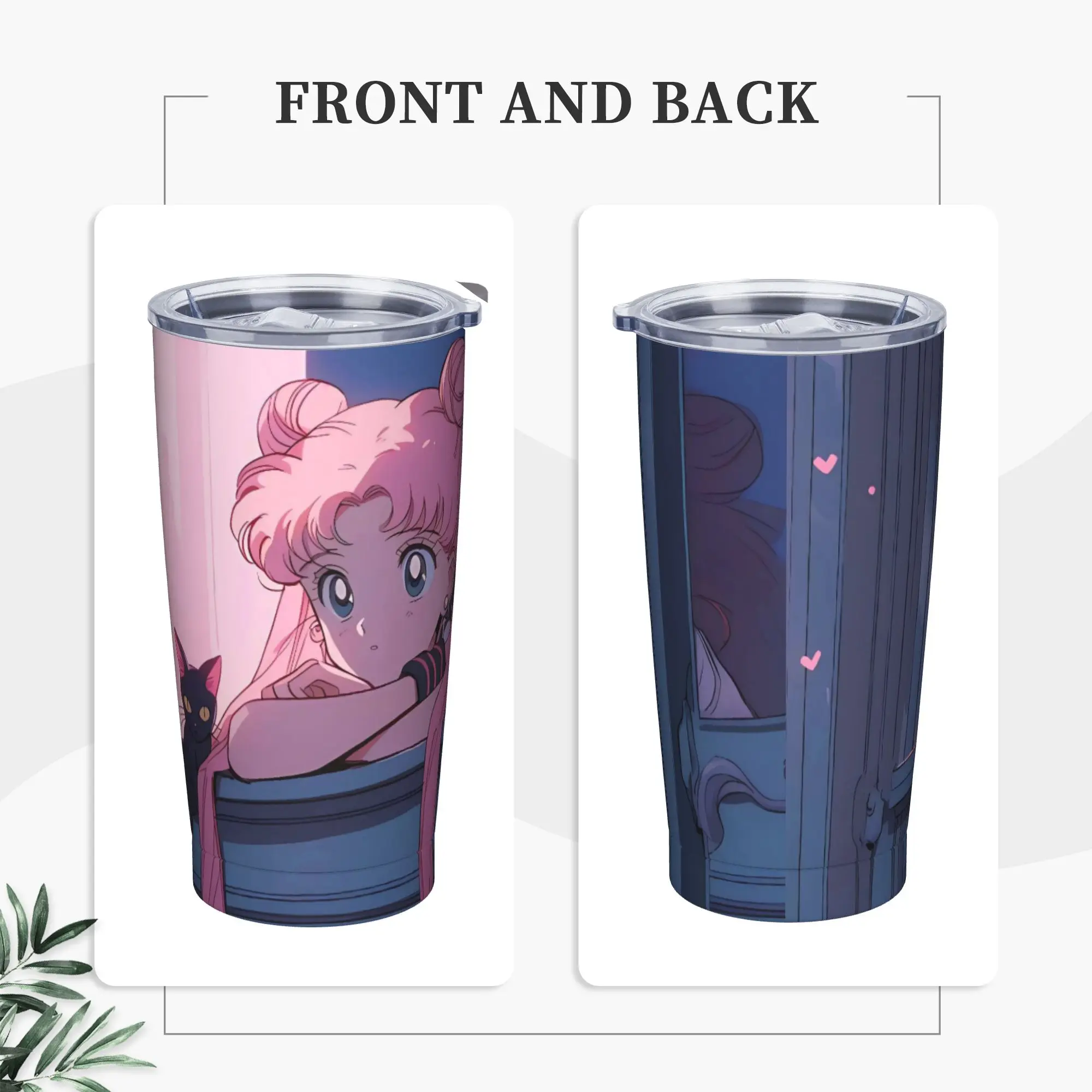 

Sailor Moon Stainless Steel Tumbler Travelist Mugs Cup Large Capacity Thermal Cups Keep Heat Cold Drink Milk Tea Water Bottle