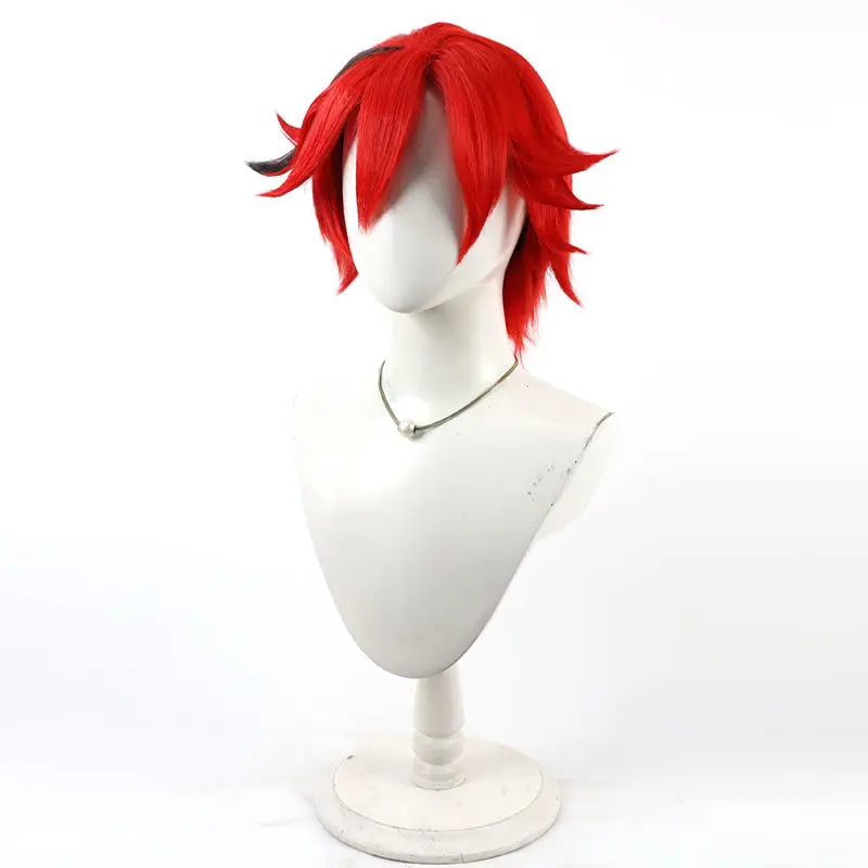 Anime akira kenjou peruca cosplay halloween carnaval festa adereços cabelo sintético fibra resistente ao calor + touca peruca