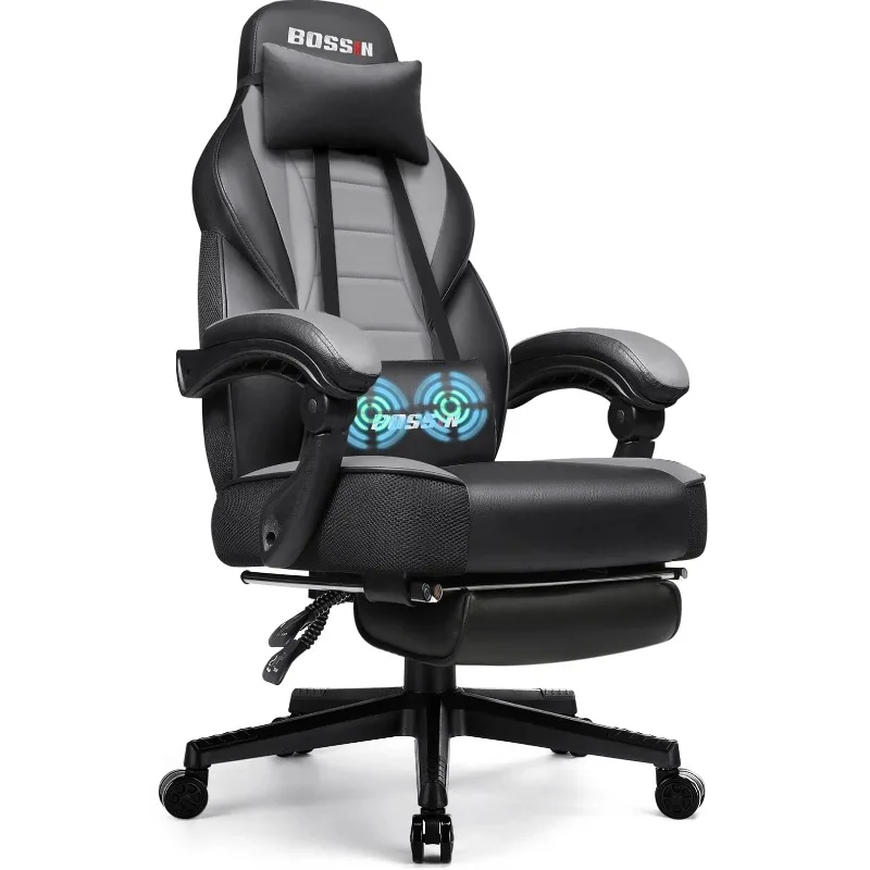 

Gaming Chair with Footrest, Ergonomic Gamer Gear Gaming Chair for Adult with Lumbar Massage
