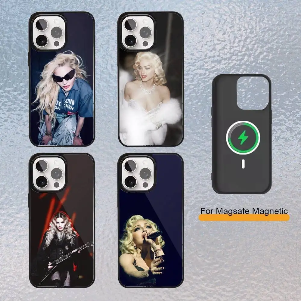 

Singer M-Madonna Phone Case for iPhone 17,16,15,14,13,12,11 Plus,Pro Max Magnetic Wireless Charging Cover