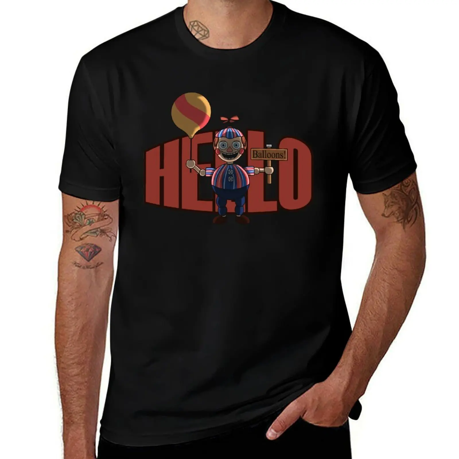 Hello (Balloon Boy) T-Shirt Big and Tall Gym T-Shirt