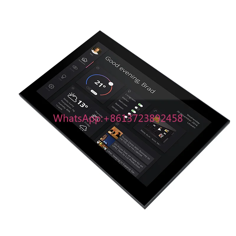 WiFi Switch Smart Home 14 Inch Control 4 Touch Control Panel Domotica Smart Home Automation System RK3568 CNC Metal Dashboard