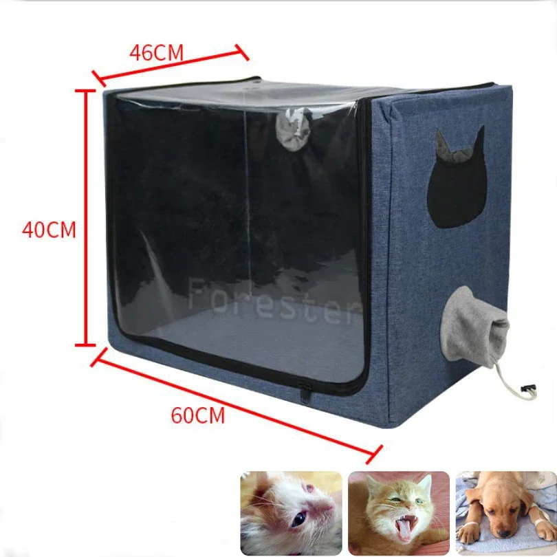 Pet Folding Atomization Box Oxygen Inhalation Machine Dedicated Cage Atomization Box  Cat Dog Litter Box Nest household clinic