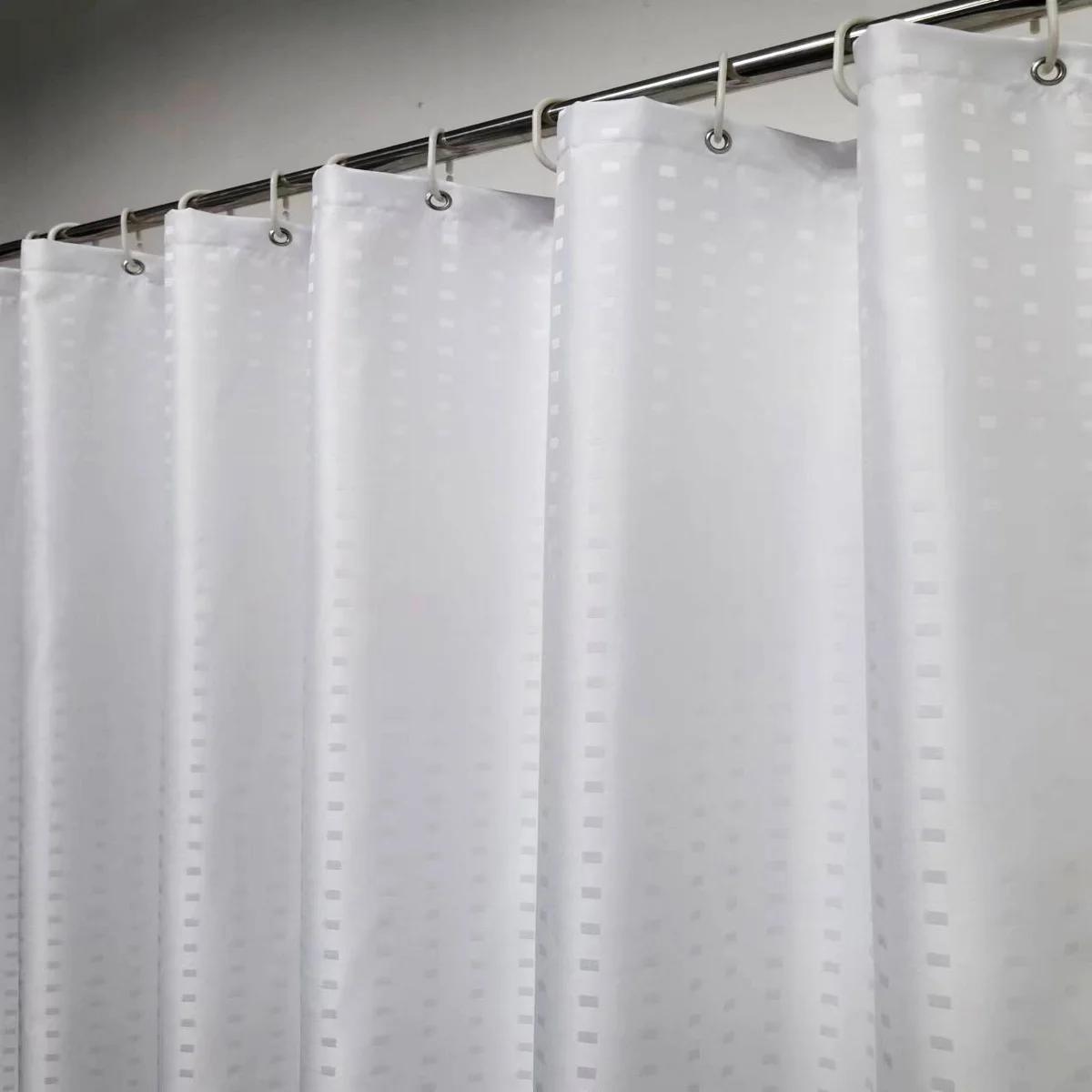 Minghe Polyester Shower Curtain,Water Repellent Cloth Bathroom Shower Curtain,Hotel Fabric Shower Liner