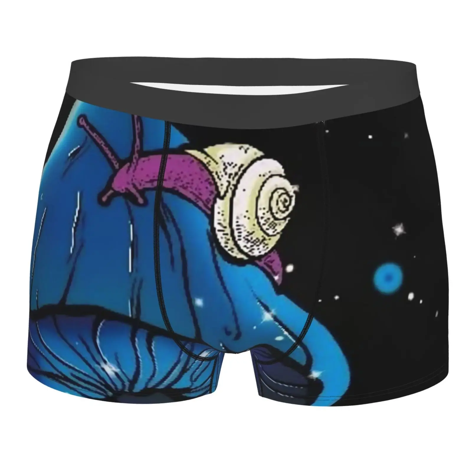 

Мужские дышащие трусы-боксеры с принтом гриба, улитки и галактики, удобное мягкое эластичное нижнее белье, плавки с выпуклым мешочком для мужчин и мальчиков