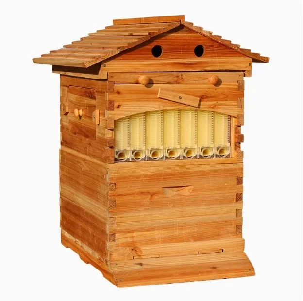 Self-flowing Bee Box, Fir Boiled Wax Bee Box, Automatic Honey Flow Device, A Full Set of New Beekeeping Special Tools