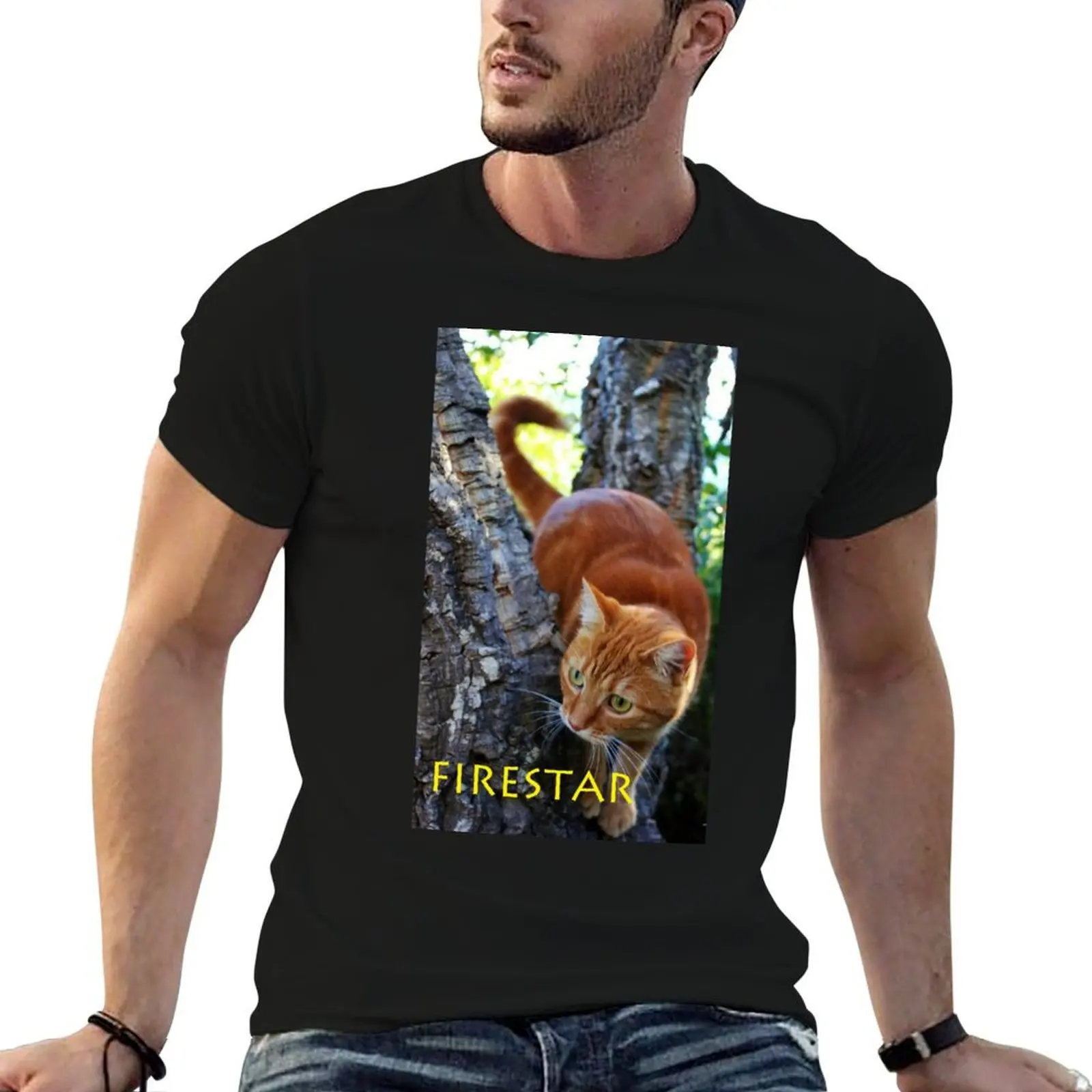 تي شيرت Firestar تي شيرت رجالي 100% قطن ماركة فاخرة تي شيرت رجالي تي شيرت صيفي