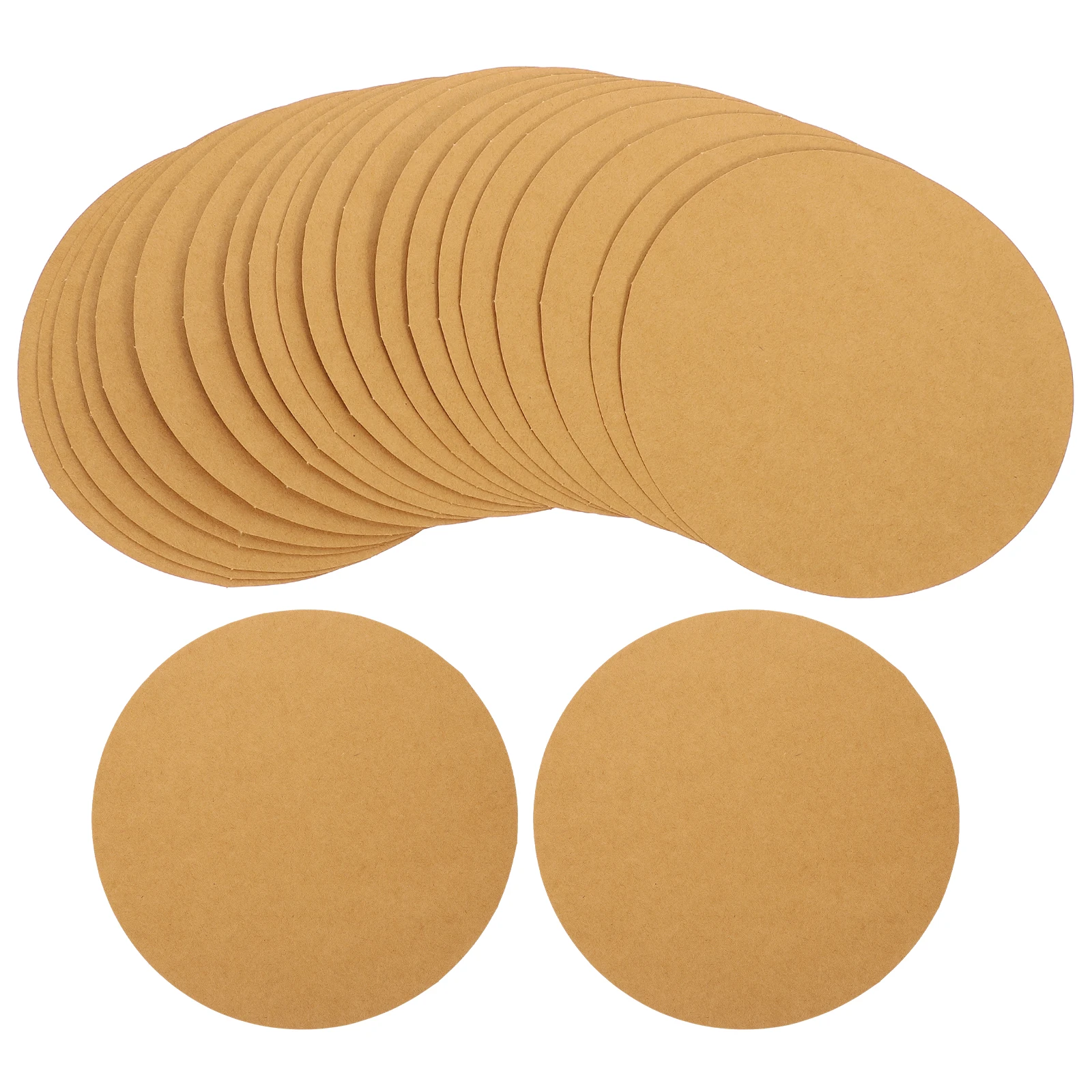 

40pcs Round DIY Cardstock Paper Cards Mini Blank White Khaki Child Painting Craft Supplies Sketch Drawing Books