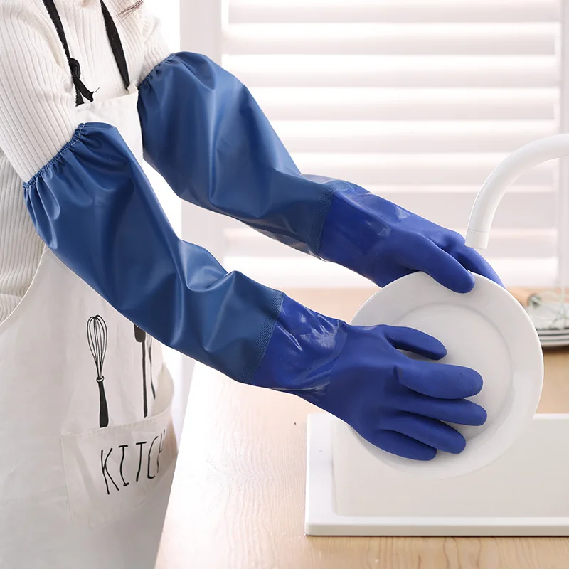 Waterproof Extended Thickened Industrial Labor Gloves Acid Alkali Resistant for Aquatic Fishing Protective Sleeves Heavy Duty