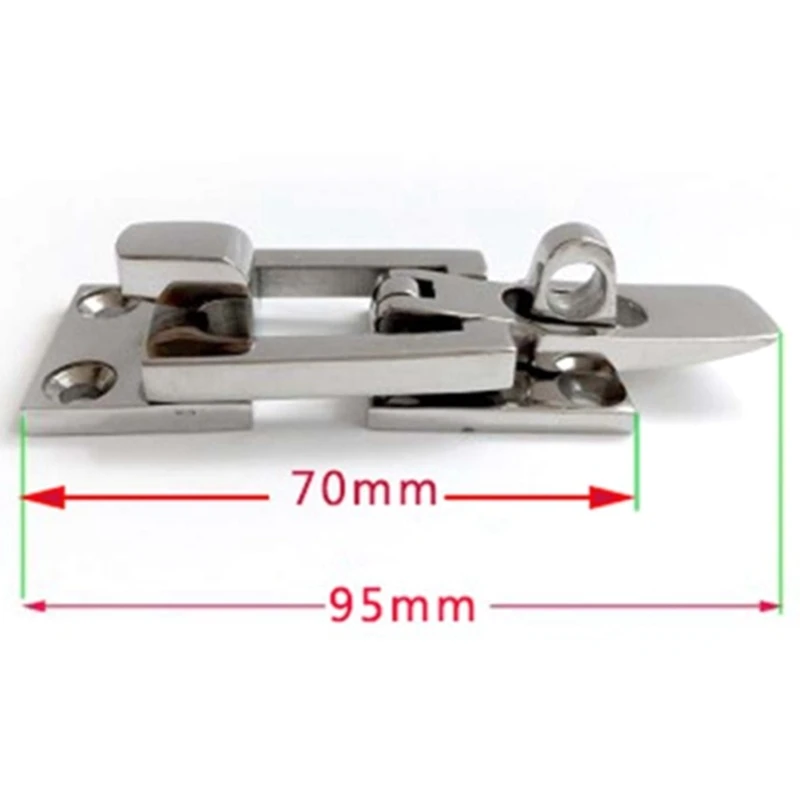 Marine-Grade 316 Stainless Steel Boat Deck Locker Hatch Anti-Rattle Latch Fastener Clamp Marine Hardware Accessories