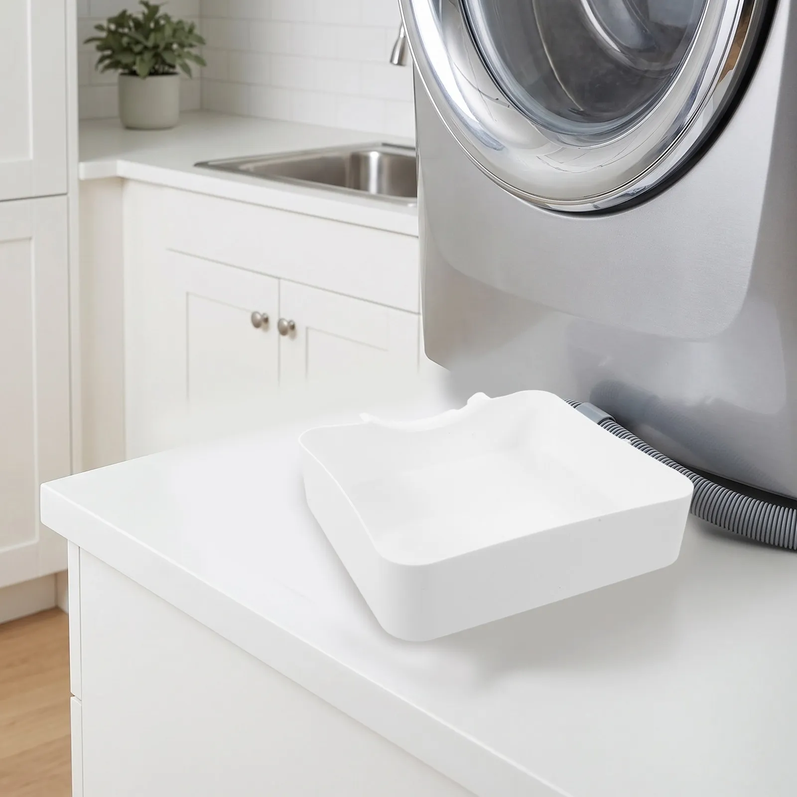 1Set Plastic Washing Machine Water Catch Tray Reusable Washer Drain Guide Funnel Anti-Spill Tray Laundry Room Floor Protector
