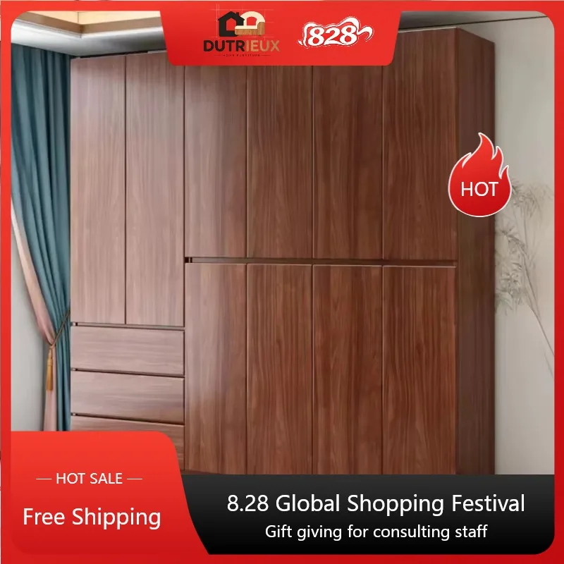 Hanging Clothes Adults Wardrobes Customized Luxury Space Saving Wardrobe Closet Organizer Wooden Armarios De Ropa Home Furniture