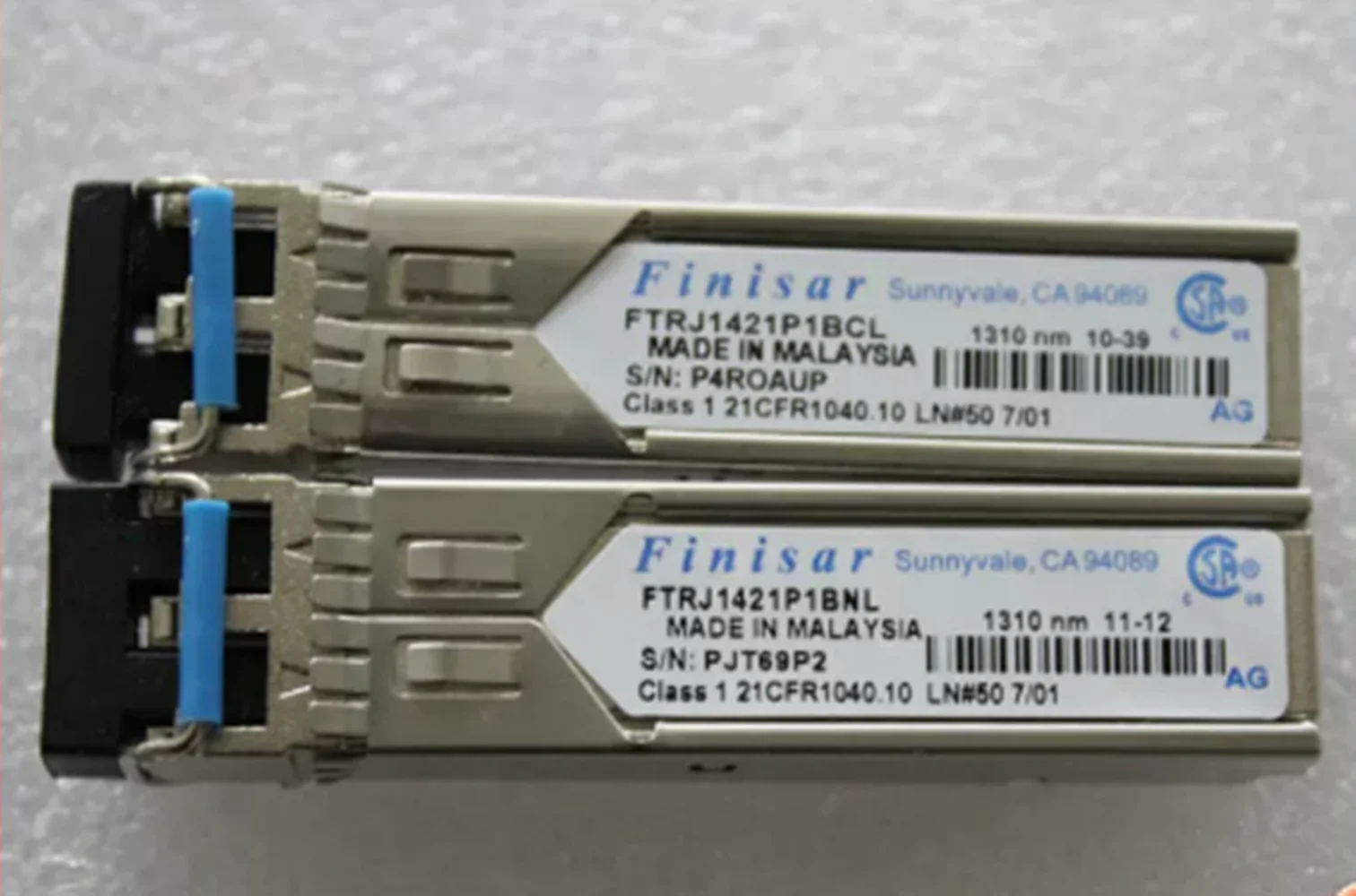 Módulo de fibra óptica Finisar FTLF1421P1BCL 1310NM 2GB 15KM SFP