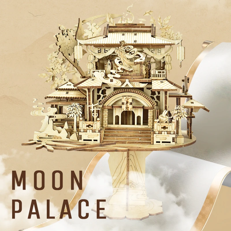 激安セール！月宮殿 組み立て式古代建築 3D木製パズル