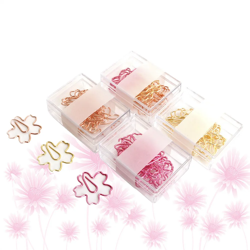 

12Pcs Paper Clip Set Sturdy Metal Large Flower Shape Bookmark Clips for Home Office School Note Photo Paper Clip