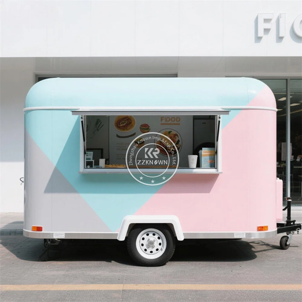 

Concession Catering Trailer Mobile Kitchen Coffee Shop Kiosk Street Pizza Ice Cream Cart Customized Food Trailer Cart For Sale