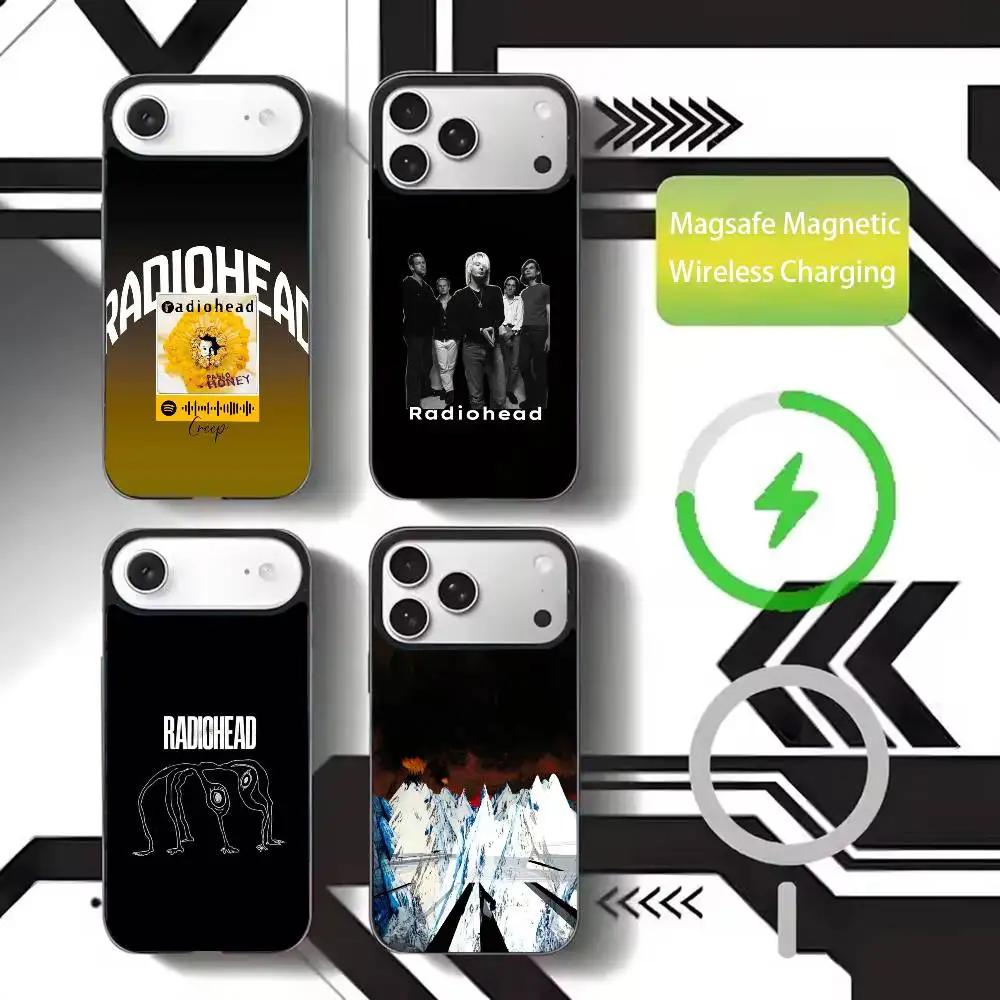 

Classic R-Radiohead Rap Band Phone Case For iPhone17,16,15,14,13,12,11 Plus,Pro Max Magnetic For Magsafe Wireless Charging