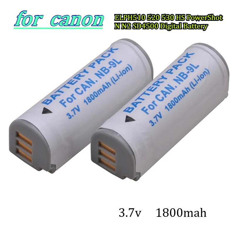 

Аккумулятор 1800 мАч NB-9L для Canon ELPH510, 520, 530 HS, PowerShot N, N2, SD4500 – стабильный, с увеличенным временем работы, для цифровых камер