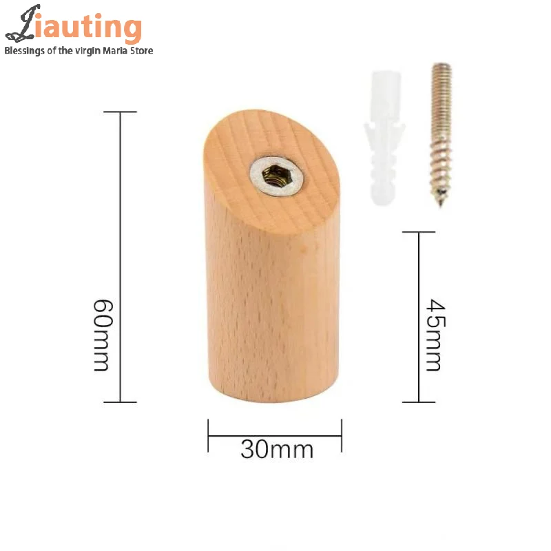 

Wall Hanger Wood Hook Beech Holder Bathroom Key Coat Rack Kitchen Door Decorative Hook For Home Accessories Gadgets Organization