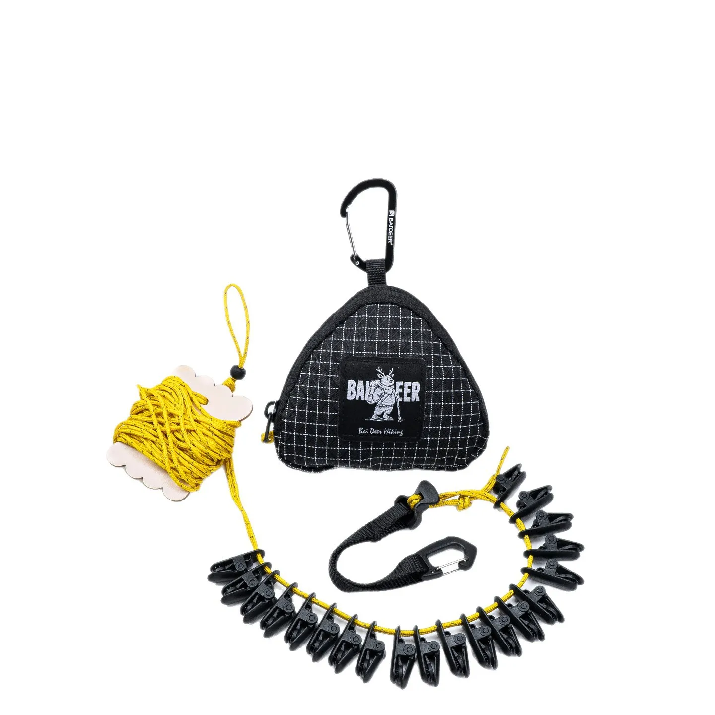 Outdoor Clothesline Camping Portable Storage Lanyard with Clip Travel Hotel No Punching Camping Windproof Drying Rope