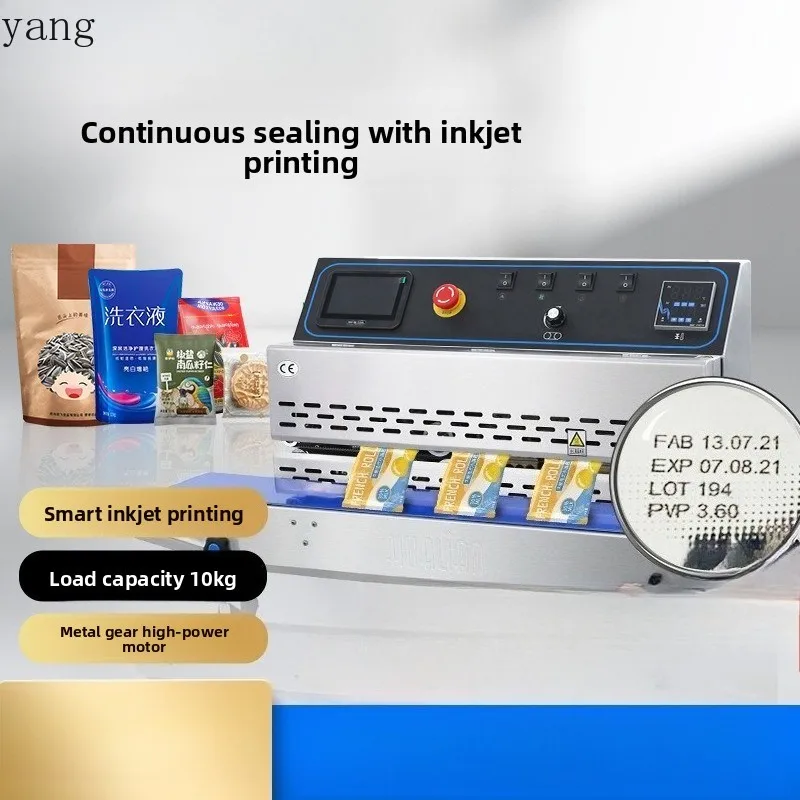LTT Intelligent Coding Continuous Sealing Machine High Speed Plastic Sealing Machine Commercial Packaging Heat Sealing Machine