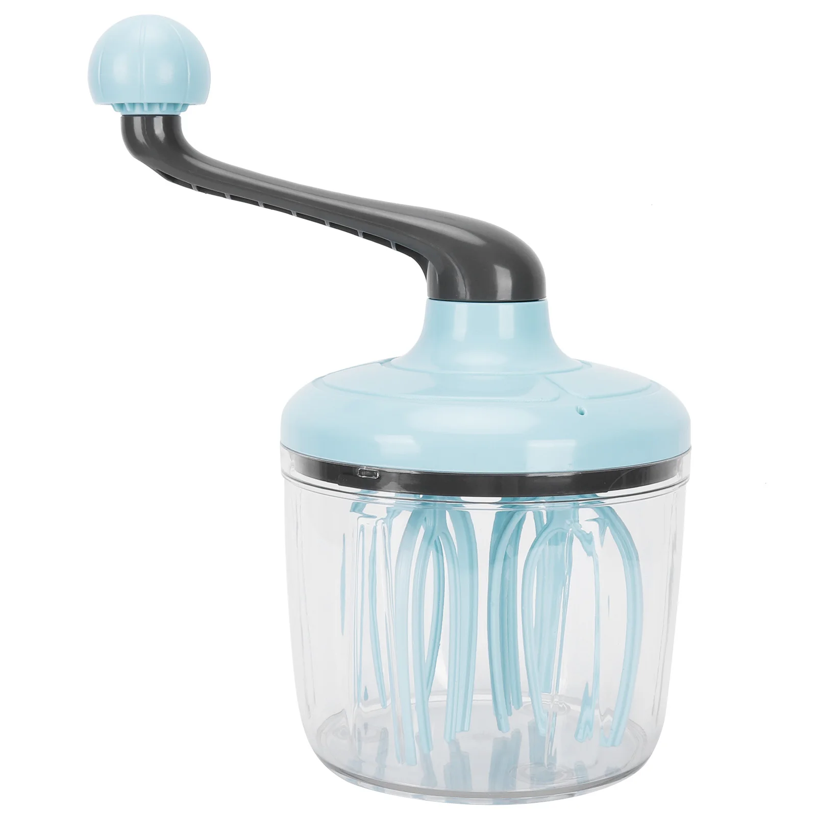 Herramienta para agitar crema Batidor de huevos semiautomático respetuoso con el medio ambiente Batidor de huevos con manivela 4 ejes giratorios para herramientas de cocina