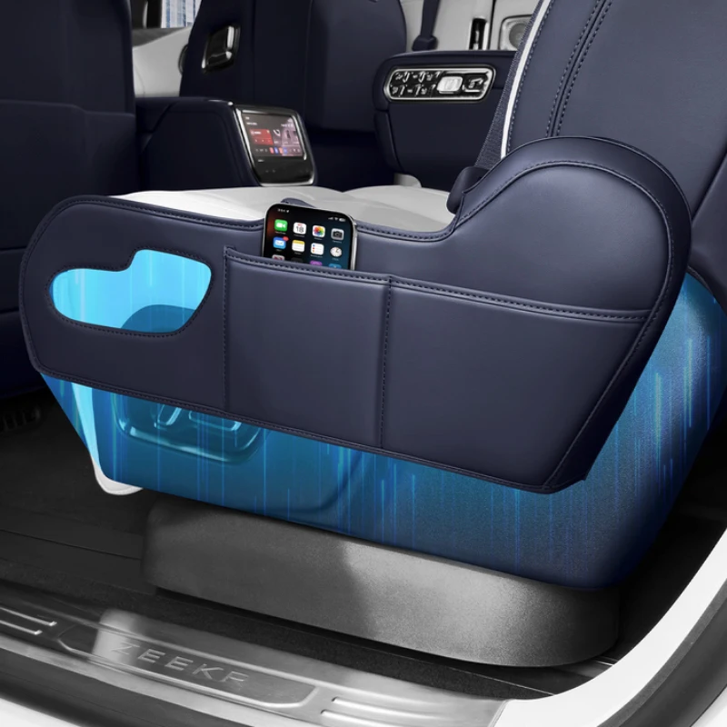 

For Zeekr 9X 2025 2026 Second Row Seat Side Anti Kick Pad Leather Anti-scratch Protective Mat Interior Decoration Accessories