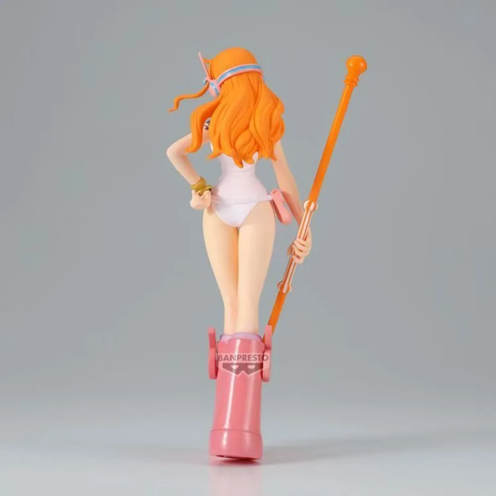 Em estoque original bandai banpresto a viagem uma peça nami eghead ver anime figura de ação modelo brinquedos boneca coleção presentes